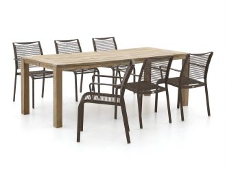 Apple Bee Hawaii/ROUGH-S 220cm dining tuinset 7-delig stapelbaar