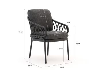 Tierra Outdoor Natal/Naro 280cm dining tuinset 9-delig