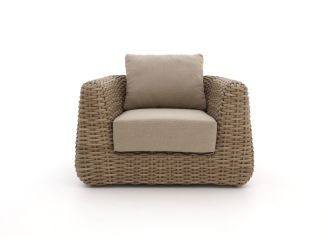 Intenso Tarcento lounge tuinstoel - Taupe - Naturel - Bruin - Wicker (vlechtwerk)