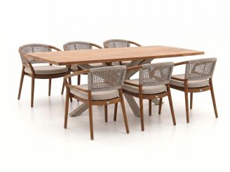 Bellagio Brasimone/Induno Deens Ovaal 240cm dining tuinset 7-delig stapelbaar