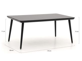 Hartman Delphine/Sophie Studio 170cm dining tuinset 5-delig