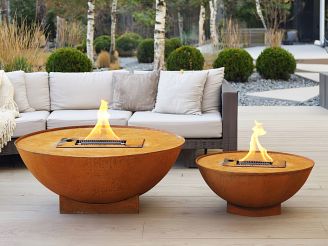 Tenderflame Prometheus 60 haard ø59,5cm (h:28cm) - Cortenstaal (incl. cover)
