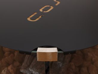 Cosi Coverplate t.b.v. Round glass set size L - Black