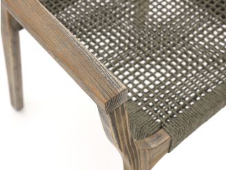 ROUGH-L Rope dining tuinstoel stapelbaar - Grijs - Antraciet - Rope (touw)