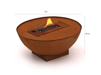 Tenderflame Prometheus 80 haard ø77,5cm (h:30cm) - Cortenstaal (incl. cover)