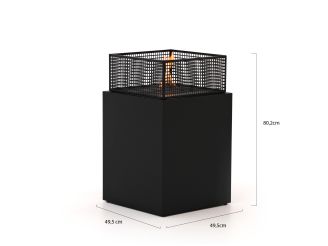 Tenderflame Agni 50 haard 49,5x49,5x80,2cm - Black (incl. cover)