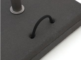 Parasolvoet 45kg beton verrijdbaar - Vierkant/Antraciet voor buisdiktes ø25-44mm