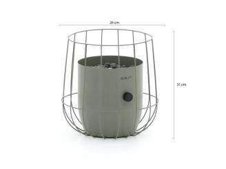 Cosiscoop Basket gaslantaarn ø26cm (h: 31cm) - Olive