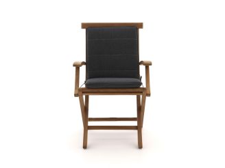 Tuinkussen 83x42cm t.b.v. klapstoel Country/Leeds - Dark Grey Melange