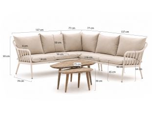 Manifesto Celante/ROUGH-K hoek loungeset 5-delig 5-zits