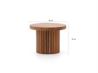 Tierra Outdoor Marapa lounge tuintafel ø 60cm (h: 45cm) - Teakhout