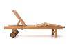 Sunyard Veronica ligbed met wiel - Natural Teak - Teakhout