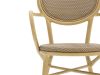 Forza Monate dining tuinstoel stapelbaar - Taupe - Naturel - Bruin - Wicker (vlechtwerk)