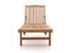 Sunyard Veronica ligbed met wiel - Natural Teak - Teakhout