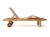 Sunyard Veronica ligbed met wiel - Natural Teak - Teakhout