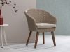 Intenso Tropea dining tuinstoel - Taupe - Naturel - Bruin - Wicker (vlechtwerk)