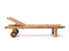 Sunyard Veronica ligbed met wiel - Natural Teak - Teakhout