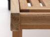Sunyard Veronica ligbed met wiel - Natural Teak - Teakhout