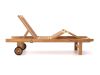 Sunyard Veronica ligbed met wiel - Natural Teak - Teakhout