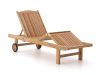 Sunyard Veronica ligbed met wiel - Natural Teak - Teakhout