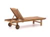 Sunyard Veronica ligbed met wiel - Natural Teak - Teakhout