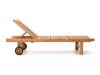 Sunyard Veronica ligbed met wiel - Natural Teak - Teakhout