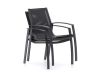 R&S Design Altea dining tuinstoel stapelbaar - Grijs - Antraciet - Textileen