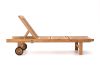 Sunyard Veronica ligbed met wiel - Natural Teak - Teakhout