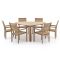 ROUGH-S 170cm dining tuinset 7-delig stapelbaar