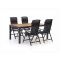 Forza Capri/Fidenza 160cm dining tuinset 5-delig verstelbaar