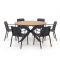 Forza Narni/Fidenza ø149cm dining tuinset 7-delig stapelbaar