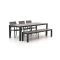 Bellagio Fidenza 220cm dining tuinset met bank 5-delig stapelbaar