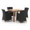 Forza Barga/ROUGH-S 90cm dining tuinset 5-delig