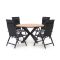 Bellagio Avio/Fidenza ø126cm dining tuinset 5-delig verstelbaar