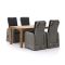 Intenso Umbria/ROUGH-S 160cm dining tuinset 5-delig verstelbaar