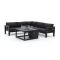 Bellagio Campazzo/Cosi 100cm hoek loungeset met vuurtafel 4-delig