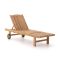 Sunyard Veronica ligbed met wiel - Natural Teak - Teakhout