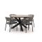 Bellagio Nova Siri/ROUGH-Y ø 120cm dining tuinset 5-delig stapelbaar