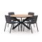 Forza Narni/Fidenza ø126cm dining tuinset 5-delig stapelbaar