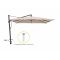 Glatz Sombrano S+ Easy zweefparasol 300x300cm