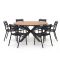Forza Vico/Fidenza ø149cm dining tuinset 7-delig stapelbaar