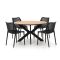 Forza Ripi/Fidenza ø149cm dining tuinset 5-delig stapelbaar