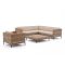 ROUGH-D hoek loungeset 5-delig 6-zits