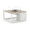 Cosiraw lounge vuurtafel 100x100x55cm