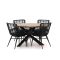 Intenso Asti/Rough-Y Ø120cm dining tuinset 5-delig