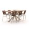 Bellagio Caronia/Induno Deens Ovaal 220cm barset 7-delig stapelbaar