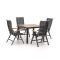 Bellagio Lugo/Linosa 100cm dining tuinset 5-delig verstelbaar