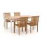 Sunyard Jakarta/Linosa 180cm dining tuinset 5-delig stapelbaar
