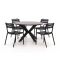 Forza Vico/Fidenza ø126cm dining tuinset 5-delig stapelbaar