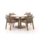 Bellagio Perzano/La Fonte ø 120cm dining tuinset 5-delig stapelbaar